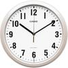 Wall Clock, Radio-Controlled, Analog, Compact, Night-Time Second Hand Stop, White, Pearl Wh...
