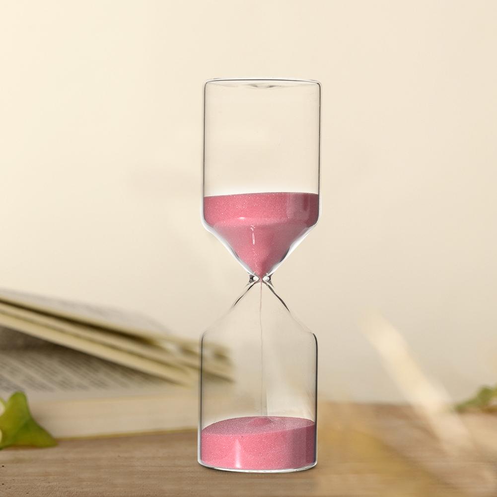 Zylinderform 30 Minuten Sanduhr Sandtimer Glas Heimschmuck GeburtstagsgeschenkPink