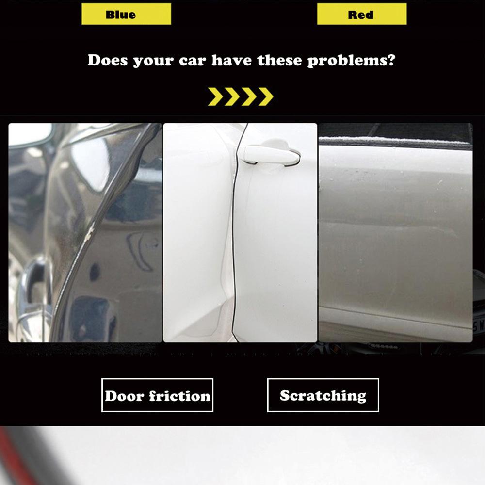 5M Car Door Edge Guard Trim Moulding Strip Rubber Anti Scratch Universal U Type Transparent Seal Protector Styling Adhesive Interior Mirrors 6