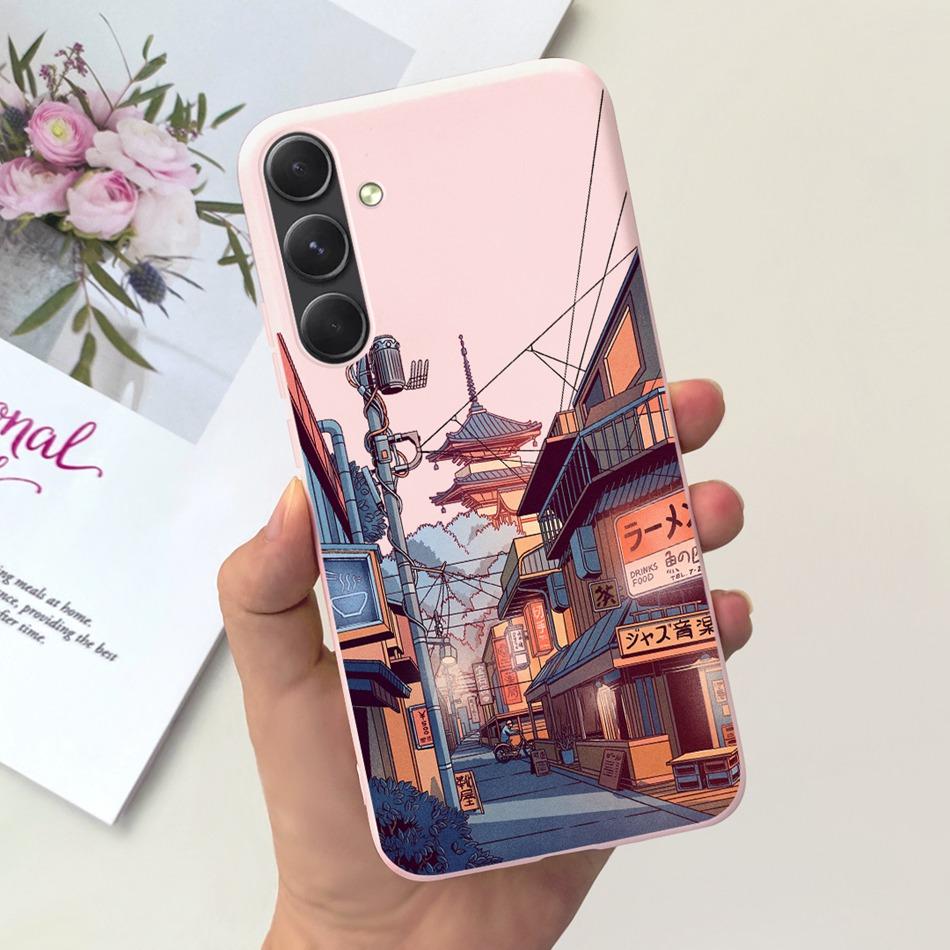 For Samsung Galaxy A55 Phone Case Samsung A55 5G SM-A556B Fashion Moon Pattern Soft Silicon Back Cover