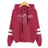 Autumn and winter long sleeved letter printed fleece hooded sweatshirt 6980