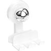 Abs Suction Cup Power Strip Holder With Hook For Kitchen Bathroom Organization