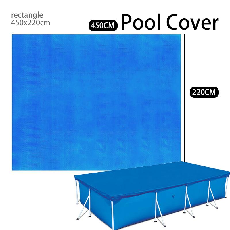 Swimming Pool Cover  Pool Ground Cloth Waterproof PE Foldable Inflatable for Above Ground Pool Family Pools Outdoor Paddling
