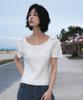DEHEVE Boat Neck Ribbon Knit [Ivory]