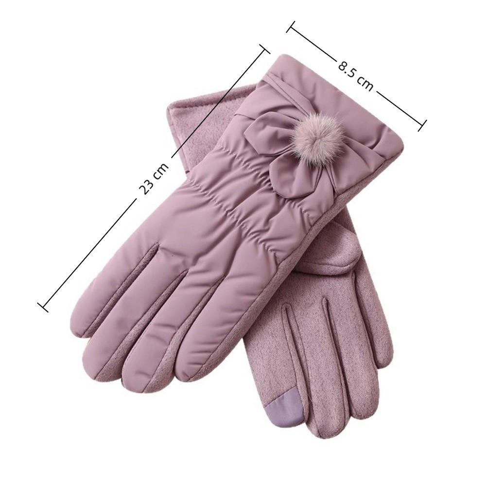 Winter Thickened Touchscreen Gloves Warm Down Cotton Cycling Gloves Windproof Anti-Cold Women Gloves Korean Style