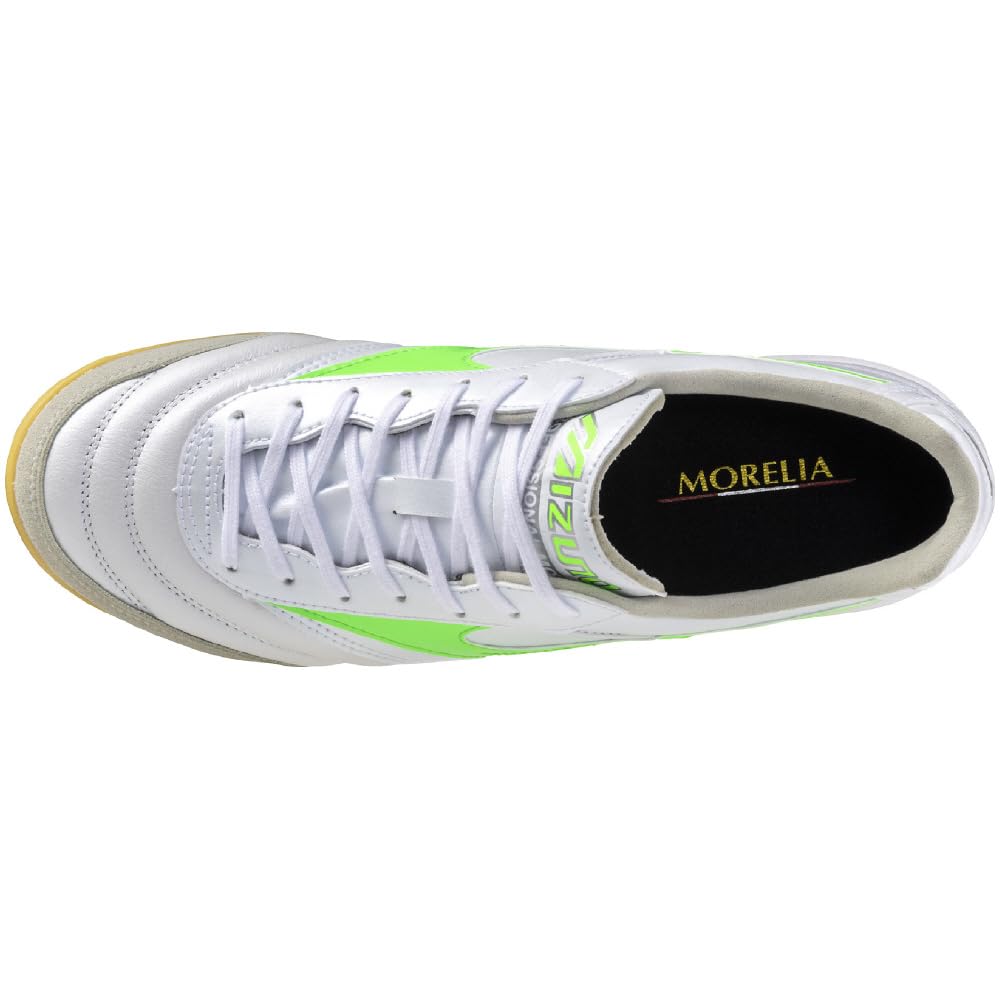 Mizuno MORELIA SALA ELITE IN Indoor Futsal Shoes White X Neon Green 25.5 Cm 2E Q1GA241237