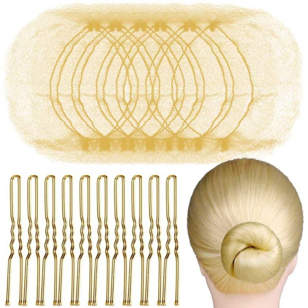 Elastic Mesh U Shaped Hair Pins Invisible Updo Headwear High Quality Waved Clips  Sleeping