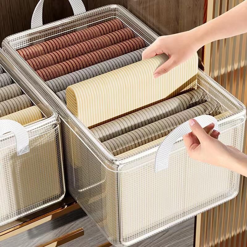 Foldable Multi-layer Transparent Storage Box for Seasonal Clothes