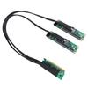 PCIe 4.0 X16 to SFF 8654 X2 Adapter Cable High Performance PCIe 4.0 to SFF 8654 Split Extender for Computer Motherboards