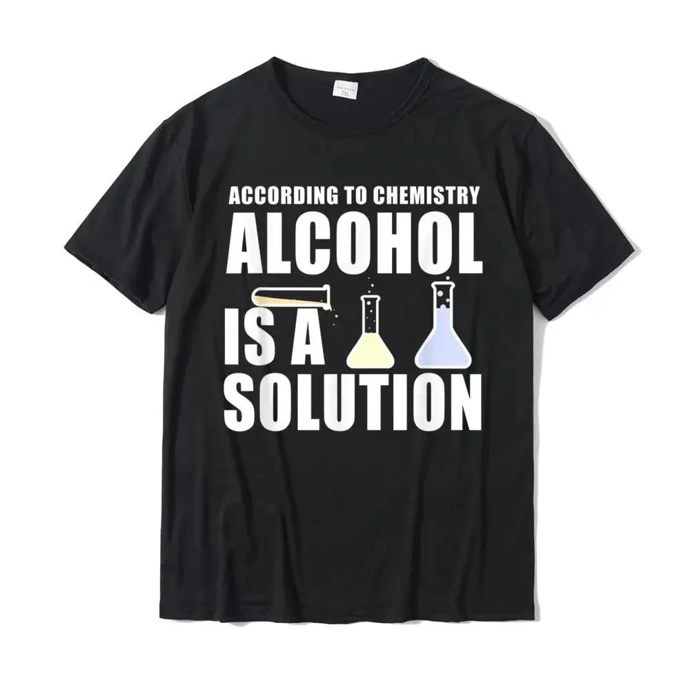 Vtipné Chemický Nerd Věda Alkoholový Roztok Tričko Bavlněná Trička Pro Muže Ležérní Trička Potisk Rife