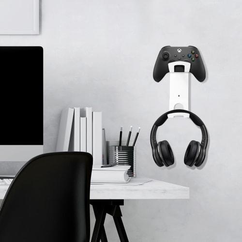 KAIXUANMAN Magnetic Controller Holder, Aluminum Headphone Stand, Magnetic Game Controller Storage Rack, Headset Stand, Gaming Accessories, Holds Two C
