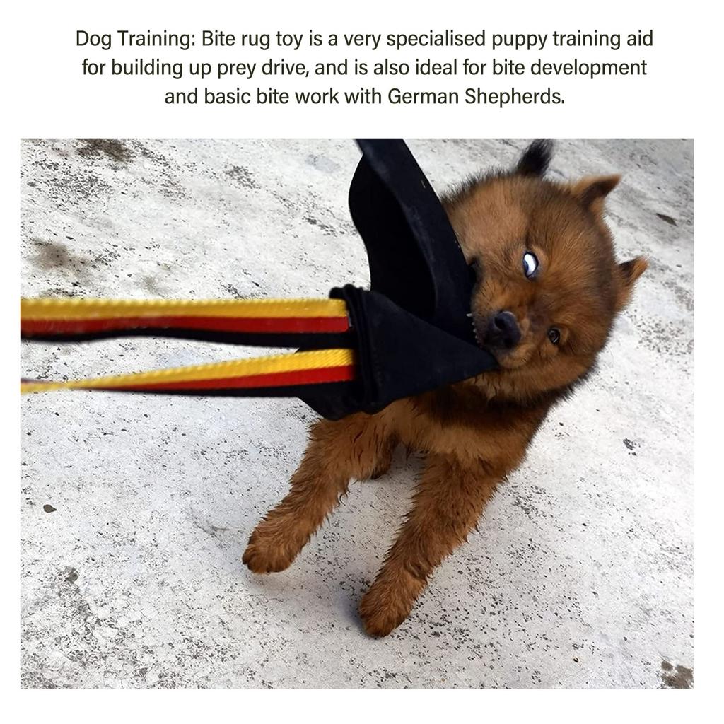 Bite Rag Dog Bite Rag Train Bite Grip Build Prey Drive Leather Interactive Tug of War with Handle for Dog Training