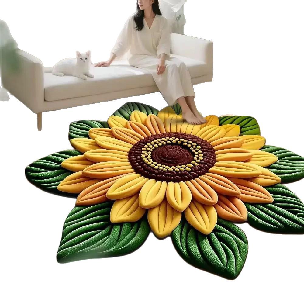 Tappetino 3D Floreale in Fanghi Diatomacei - Assorbente, Resistente all'Usura, Facile da Pulire per Camera da Letto, Soggiorno e Divano.