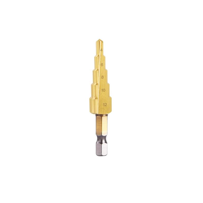 Step Drill Set 3-12mm 4-12mm 4-20mm HSS Titanium Step Drill Bit Stage Drills High Speed Stepped Drill Set Cone Power Tools Kit