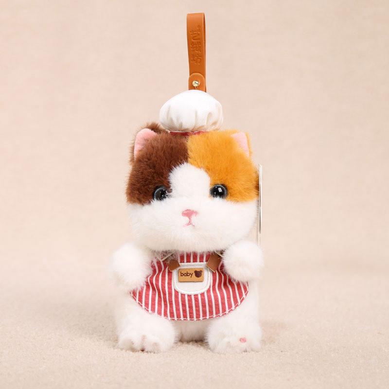 Sweet Decor Cat Plush Doll With Short Pile Cotton For Gift And Collection