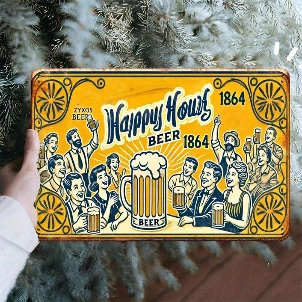 

Metal Wall Art Retro Beer Sign 8x12 Inch Tin Poster for Bar Garage
