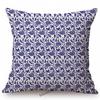 Traditional Delft Navy Blue Toile Floral Pattern Elegant Royal Luxury Home Decoration Cotton Linen Sofa Pillowcase Cushion Cover