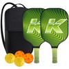 Pickleball-Schläger 2er-Set, Fiberglas-Pickleball-Set mit Pickleball-Schlägern und Tragetasche, Pickleball-Geschenke für Anfänger, Pickleball-Schläger-Set