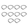 10 Stück 316 Edelstahl D-Ring Halbkreisförmige Geschweißte D-Ring Schnalle Surfbrett Kajak Zug Schnalle Hardware 8MM Durchmesser