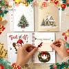Gift Card Organizer Holder Christmas Book, 8x6 Inch Spiral Bound Holiday Keepsake Booklet, Festival Storage Book Merry Greeting Album for Xmas
