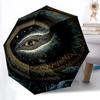 1pc Eye of the Serpent Automatic Folding Umbrella - Design, Durable Iron Frame for Travel, Outdoor, Beach Fashion Accessory A0920006