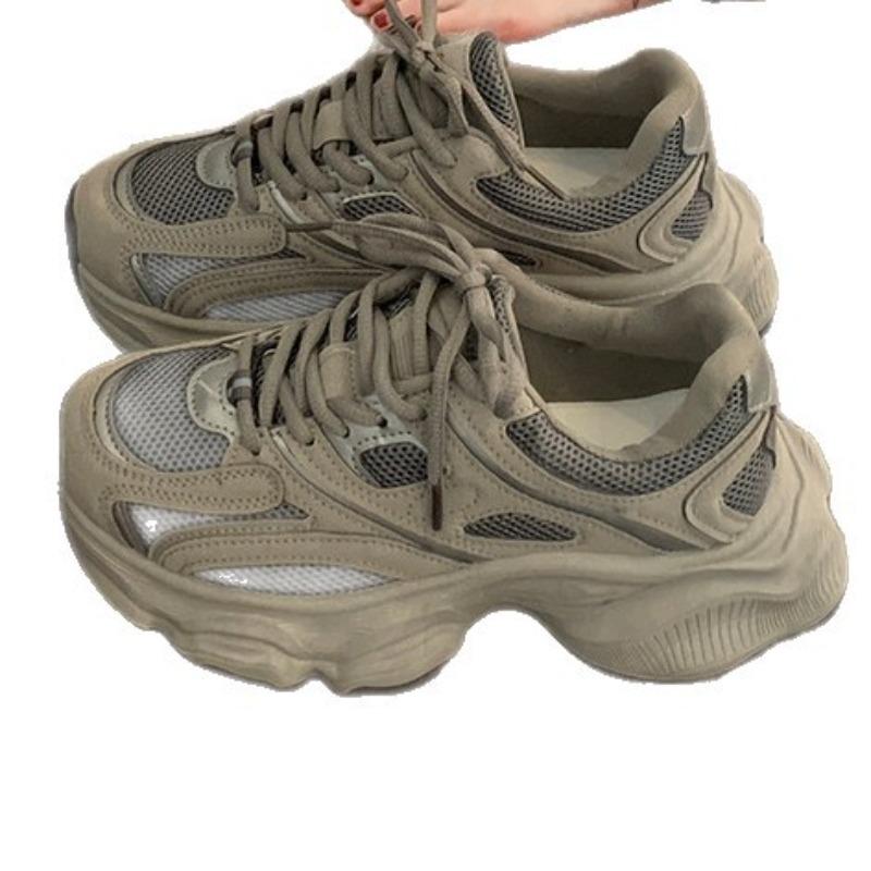 Retro Thick-soled Dad Shoes for Women, Breathable Casual Sports Shoes for Women