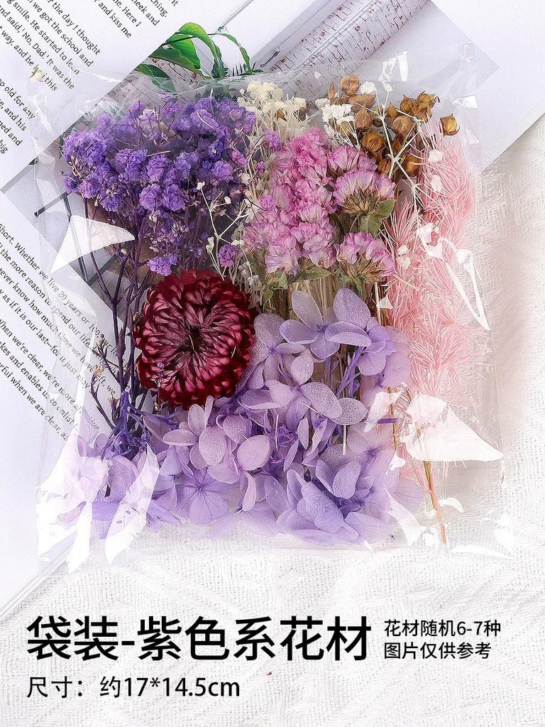 1 Bag DIY Natural Plants Dried Starry Sky Flowers Preserved Materials Kit Epoxy Resin Candles Soap Floral Materials Set Flowers