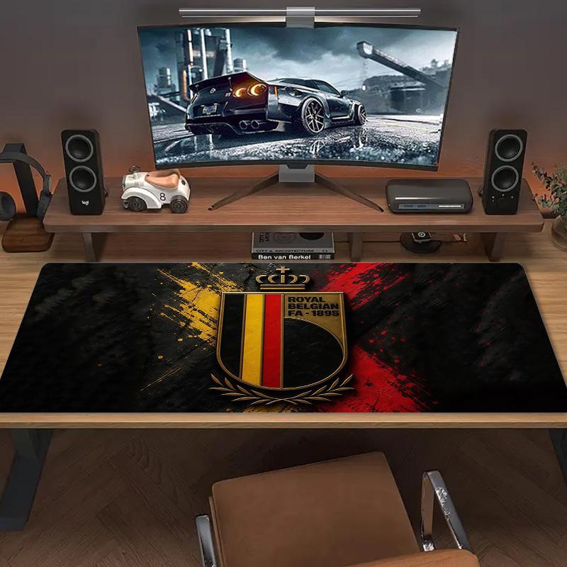 Belgium National Football Team Print  Cushion Non-slip Laptop Tablet Big Mousepad XXL Mat Mini PC Playmat With Lock edge