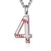INS trendy stainless steel European and American fashion outdoor digital baseball necklace men's accessories titanium steel pendant