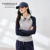 Mark Fairwhale Women's Slim Fit Colorblock Long Sleeve T-Shirt