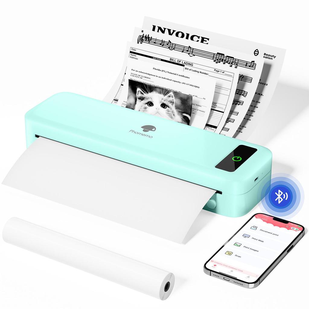 Phomemo M08F A4 Black & White Thermal Printer - Mini Home Office & Tattoo Printer