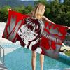Hot Junji Ito Anime Beach Swimming Towel Soft Absorbent Washcloth Children's Gifts for Kids Travel Camping Gym