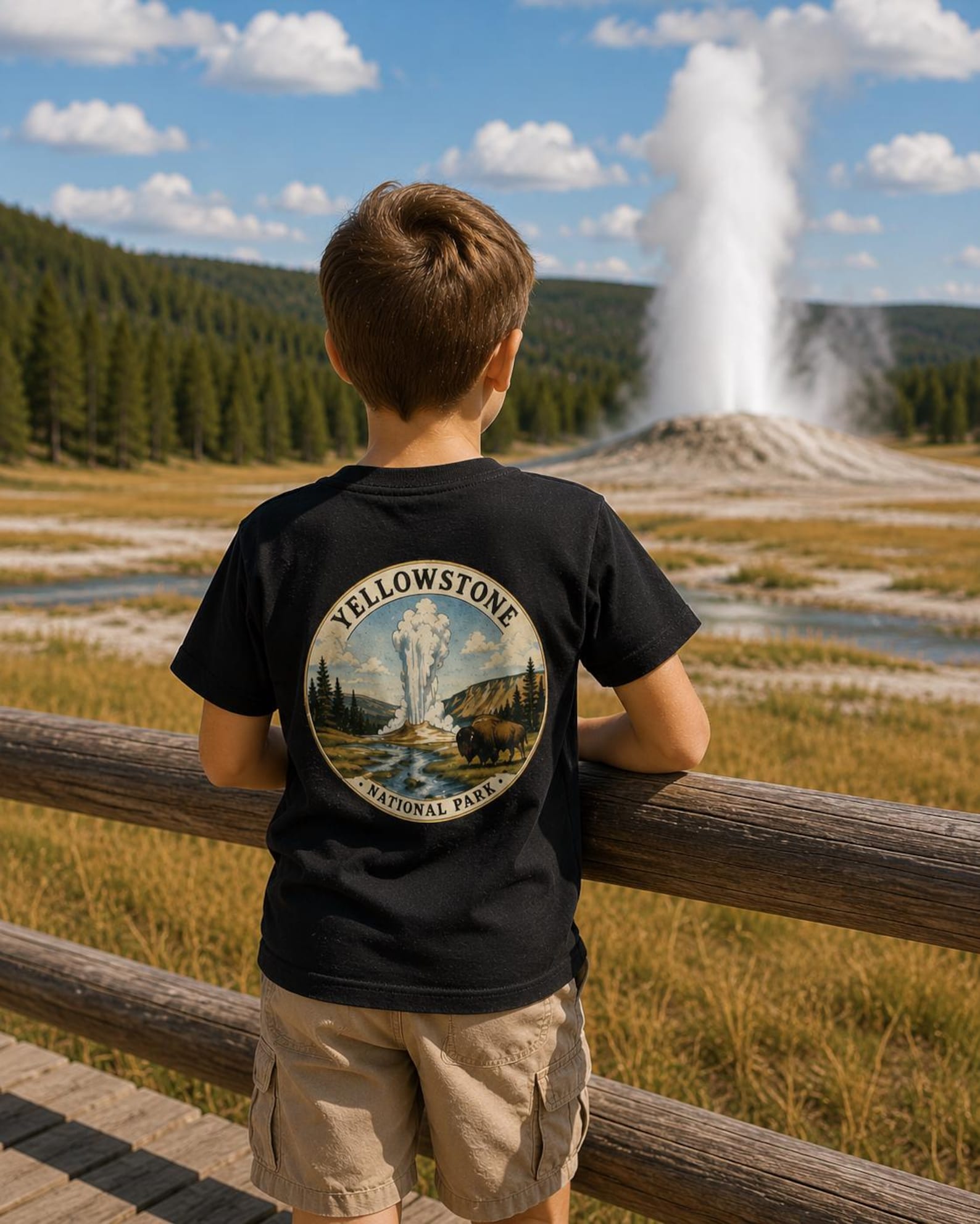 Yellowstone National Park Geyser Tee | Kids T-Shirt 100