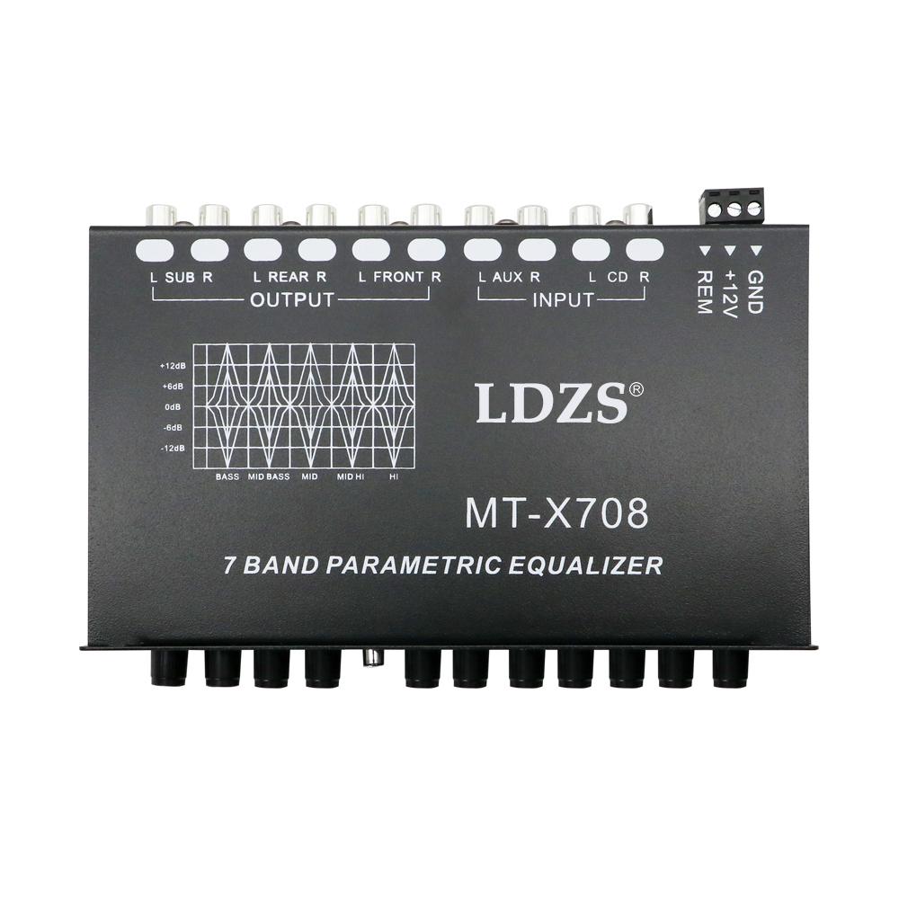 Professional 7 Band Car Equalizer Multifunctional Car Audio EQ Tuning Crossover Amplifier Parametric Equalizer Car