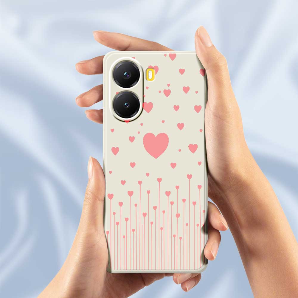 For Xiaomi Redmi Turbo 4 5G/Poco X7 Pro 5G Case Pink Love Pattern Printing Straight Edge TPU Phone Back Cover