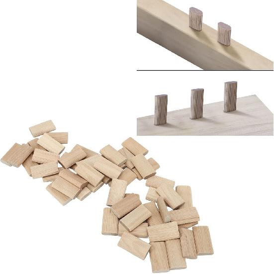 50Pcs Domino Tenon Beech Wood 8x40mm Loose Tenons Woodworking Accessory for Positioning Furniture DIY