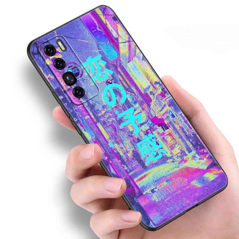 Vaporwave Glitch Anime Soft Case For Huawei NOVA 8 9 Pro 8i 7i 7SE Y60 5T Mate 40 30 20 10 Lite Honor 50 30 Premium Pro Plus 30S
