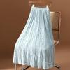 2025 Spring/Summer Women's High Waist Polka Dot Pleated A-Line Chiffon Midi Skirt
