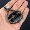 Black Solar Druzy Gemstone Pure Copper Wire Wrapped Handmade Pendant Jewelry For Gift
