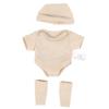 Baby Doll Hat&Rompers&Leg Warmer Set Girl Doll 7.87 Inch Matching Clothes Sweet Style Cute Costume Set for Children