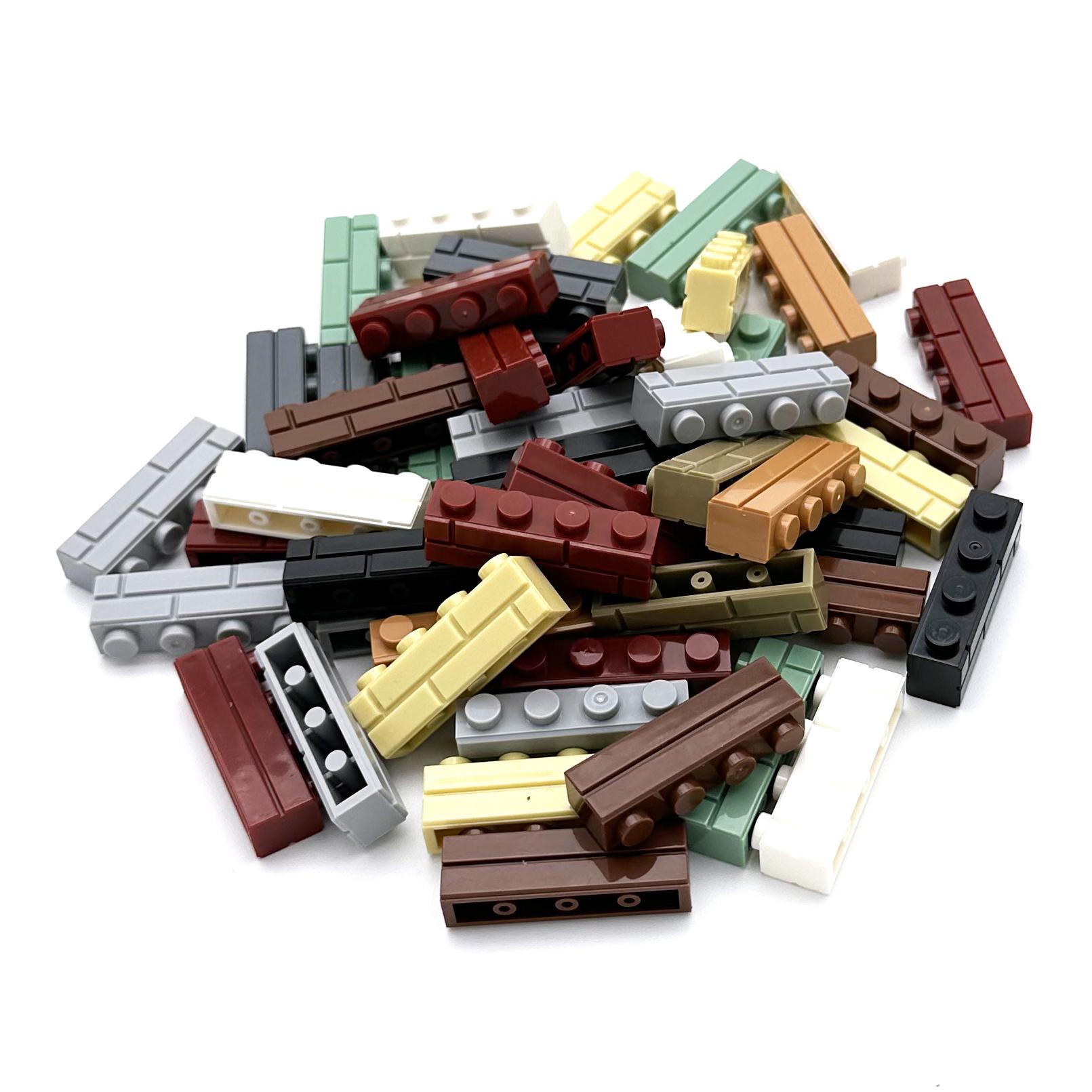 

50pcs DIY Building Blocks Thick wall Figures Bricks 1x4 Dots Educational Creative Size Compatible With Brands Toys for Children