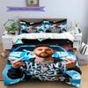 Leo Messi Pattern Bedding,Quilt Set Quilt Cover Pillowcase Home Birthday Gift(1 * duvet cover + 2 * pillowcase, without core)