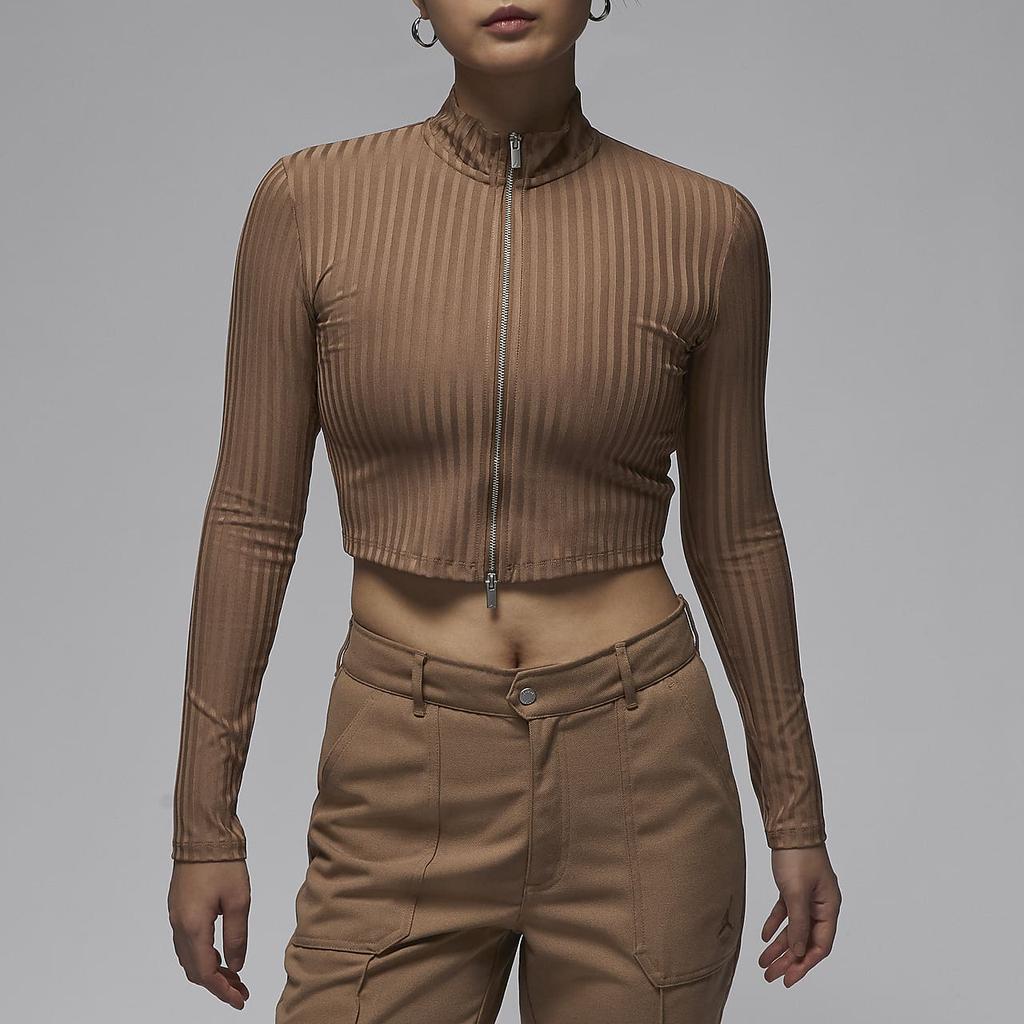 Nike Knitwear Women's Brown Stand Collar Moderate Other FV7186-223
