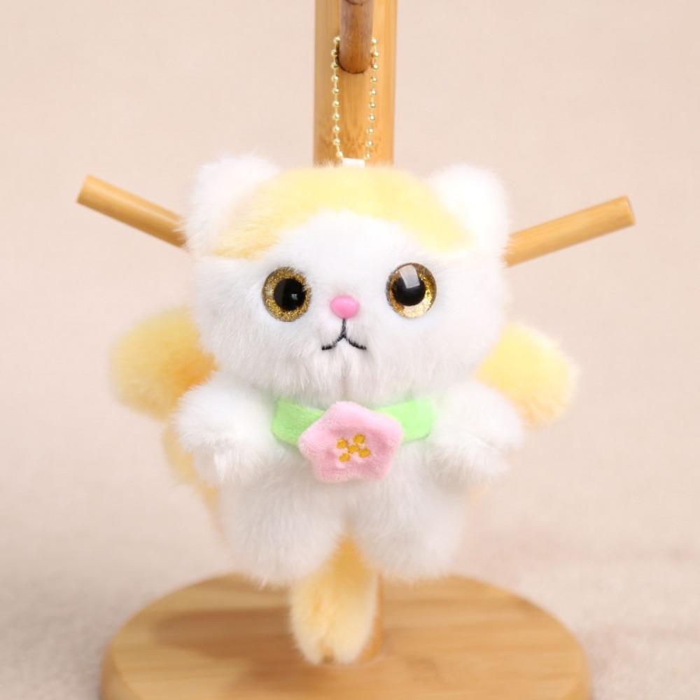 Mini Size Cat Plush Keychain Soft Fluffy Kitten Plush Keychain Bedroom Decor