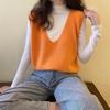 Hong Kong Pullover Knitted Vest Top Sweater for Women Autumn and Winter 2023 V-neck Sleeveless Vest Sweater Pullover Female