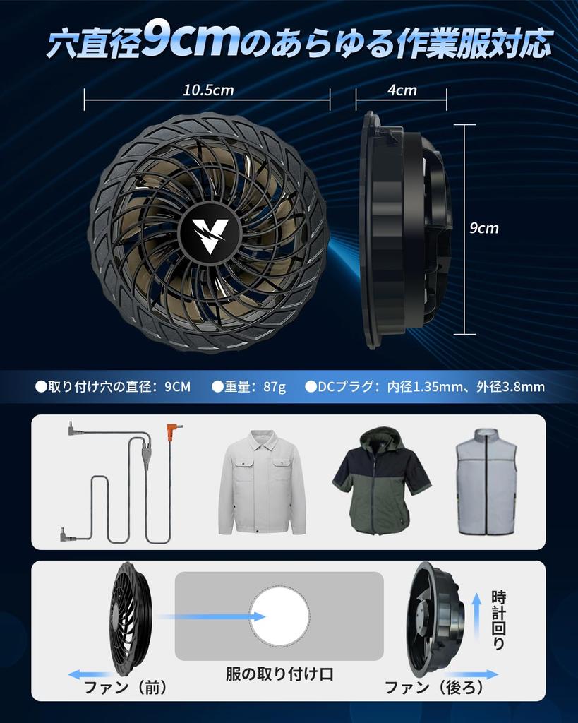 Costum de Răcire cu Flux de Aer Voango Workwear Ventilator Ventilator cu DC fără Perii Detașabil Compatibil cu Insolație și Căldură Extremă cu Toate Hainele de Lucru cu Mânecă Scurtă și Lungă