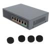 POE Switch IEEE802.3af at 100Mbps Small Compact Silent Desktop Fanless 6 Ports POE Switch for Access Point 100‑240V