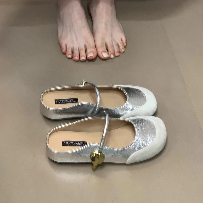 Leopard Print Muffin Thick-soled Loafers, Women's Retro Round Head, One Pedal, Versatile, Small Height Increase, Single Shoe Thick Sole Height Increa