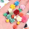 10pcs/lot 6 8 10 12 15mm Colored Resin Beads Imitating Coral Flower Charm Loose Beads For DIY Handmade Fashion Bracelet Necklace