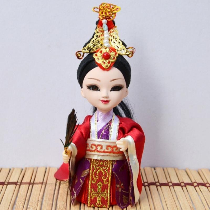 Chinese Peking Opera Mask Doll Opera Character Decoration Silk Doll Chinese Handmade Decorative Gifts Shop Decoration Doll
